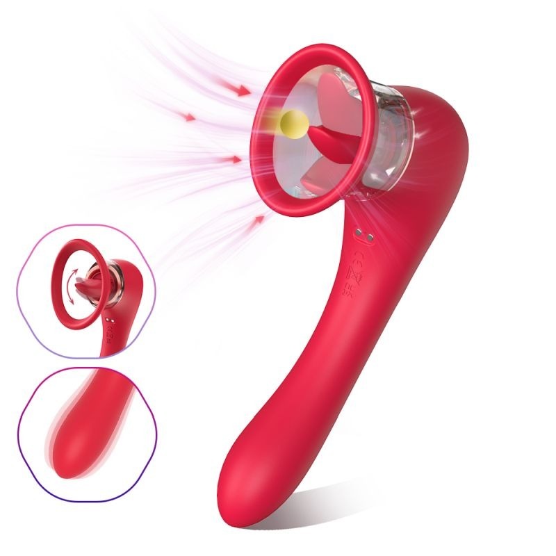 Trumpet 3-in-1 Sucking Licking Vaginal Stimulator Clit - Clit Ticklers and Pulsators
