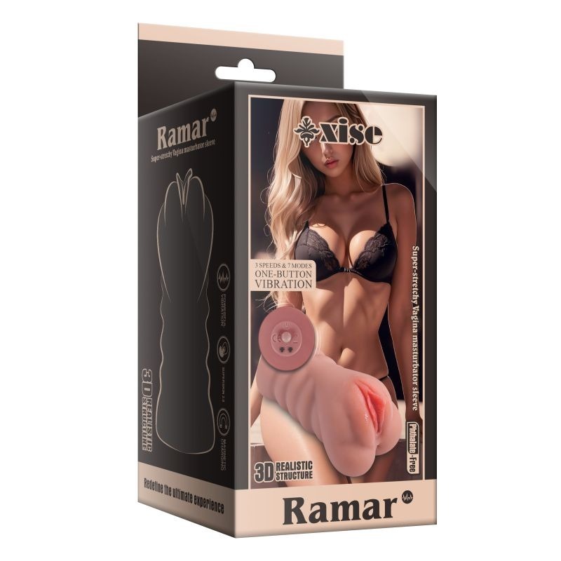 Ramar Realistic Vibrating Anal Vaginal Masturbator by XISE - Masturbators and Strokers