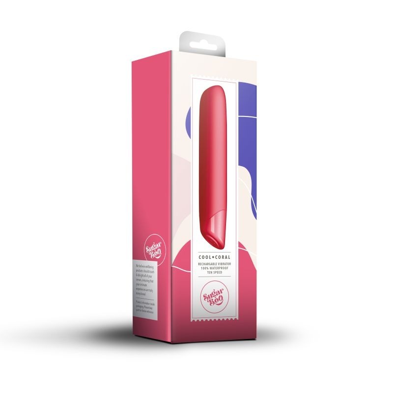 SugarBoo Cool Coral Rechargeable Vibrator by Rocks Off - Bullet Vibrators