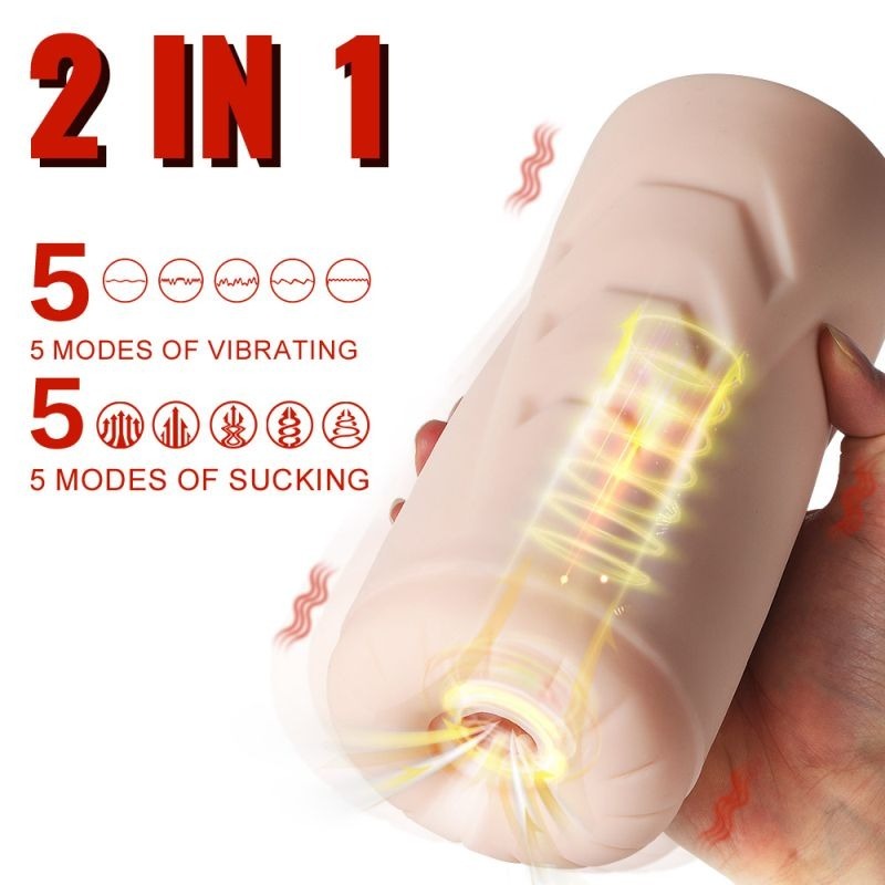 Suctroker Dual Density Sucking Vaginal Masturbator V1 - Masturbators and Strokers