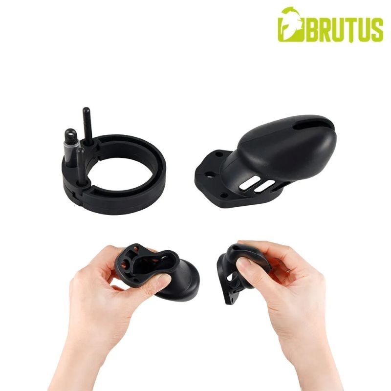 Denial Silicone Chastity 2 Cage Set by Brutus - Male Chastity