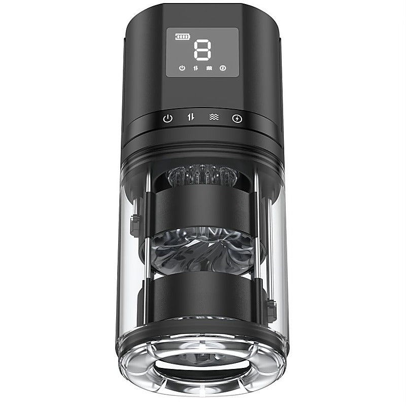 Maximus LCD Auto Thrusting and Vibrating Masturbator - Masturbators and Strokers