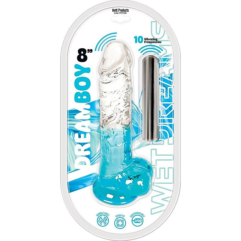 Jelly Vibrator Dream Boy USB Turquoise by Hott Products - Vibrating Dildos