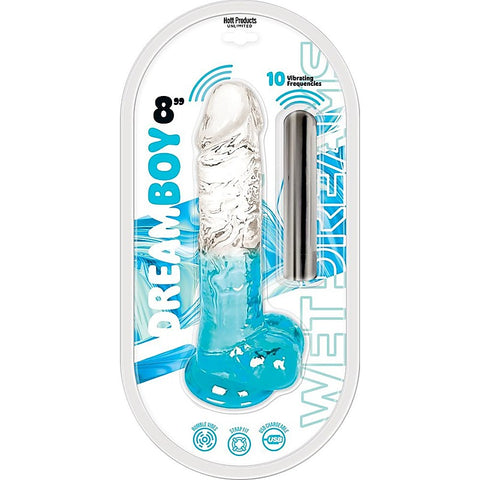 Jelly Vibrator Dream Boy USB Turquoise by Hott Products - Vibrating Dildos
