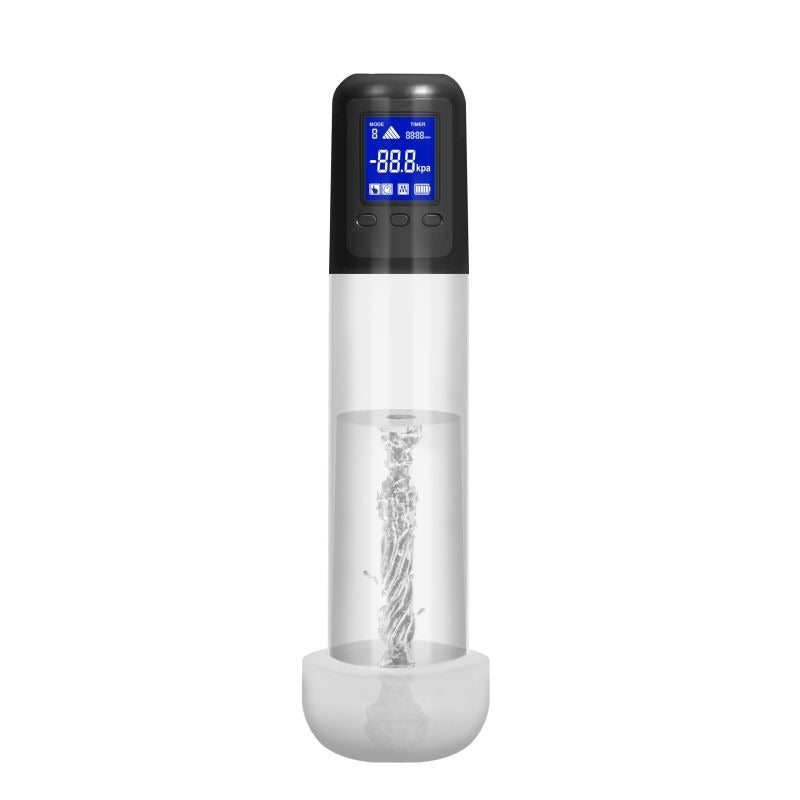 Smart Rechargeable LCD Penis Pump w/ Sleeve and Donut - Penis Pumps And Stretchers