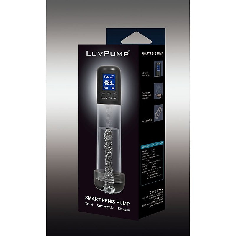 Smart Rechargeable LCD Penis Pump w/ Sleeve and Donut - Penis Pumps And Stretchers