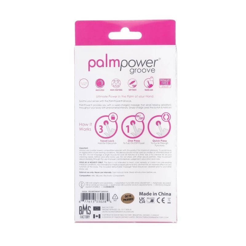 PalmPower Groove Wand Fuchsia by BMS Factory - Body Wands