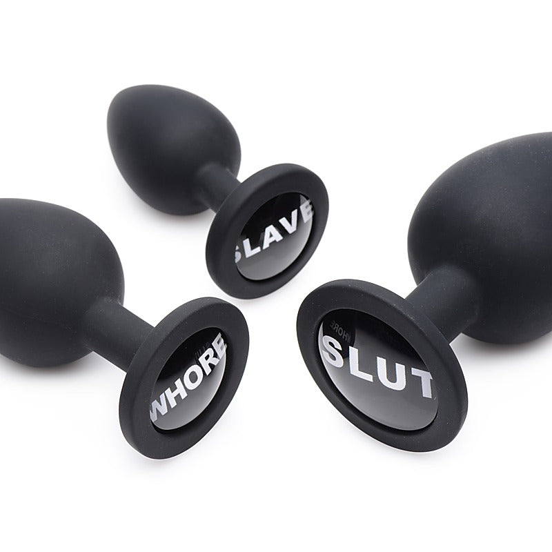 Dirty Words Anal Plug Set by XR Brands - Butt Plugs