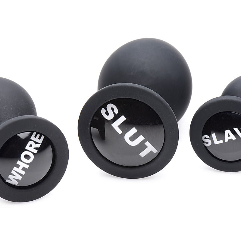 Dirty Words Anal Plug Set by XR Brands - Butt Plugs