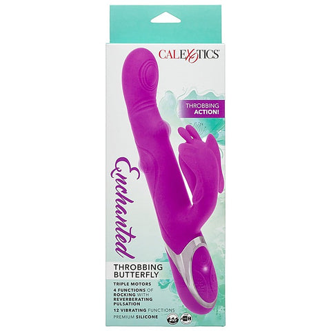 Enchanted Throbbing Butterfly Rabbit Vibrator by CalExotics - Rabbit Vibrators