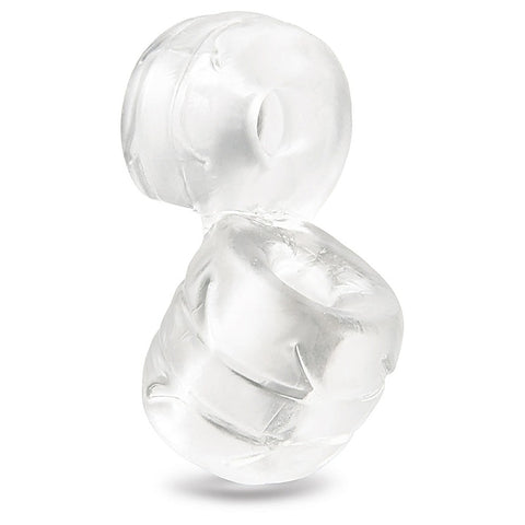 B-Vibe Strech-Tech Double Barrel Cock Ring & Ball Stretcher - Stretchy Cock Rings