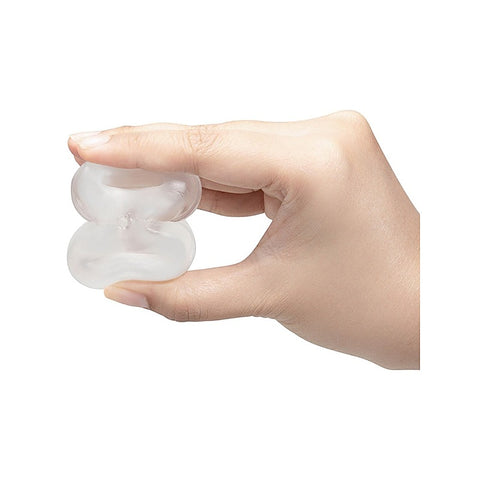 B-Vibe Strech-Tech Double Barrel Cock Ring & Ball Stretcher - Stretchy Cock Rings