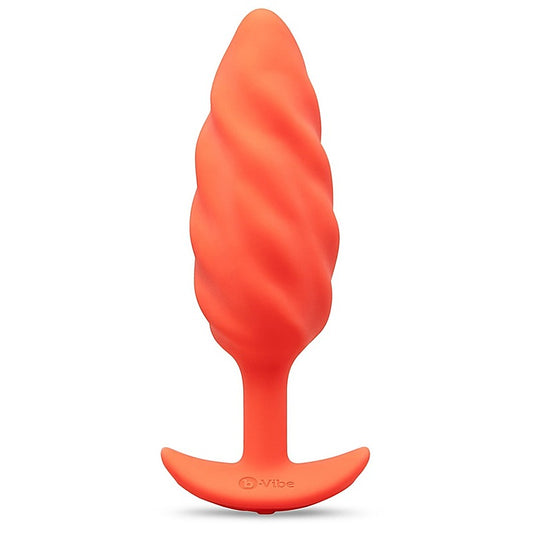 Swirl Texture Rechargeable Anal Plug by B-Vibe - Butt Plugs