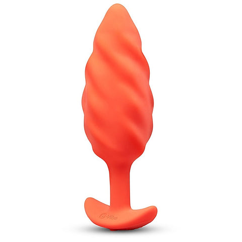 Swirl Texture Rechargeable Anal Plug by B-Vibe - Butt Plugs