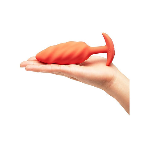 Swirl Texture Rechargeable Anal Plug by B-Vibe - Butt Plugs