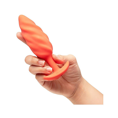 Swirl Texture Rechargeable Anal Plug by B-Vibe - Butt Plugs
