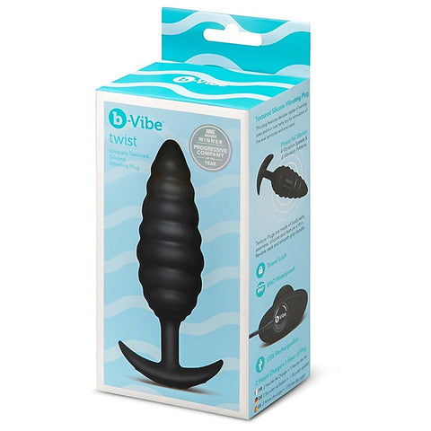 Twist Texture Vibrating Anal Plug by B-Vibe - Butt Plugs