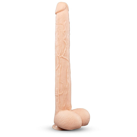 B-Vibe Bone 17 Inch Deep-Insert Dildo With Realistic Balls - Realistic Dildos