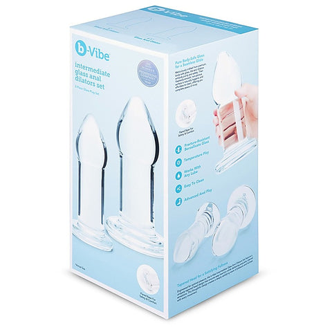 Intermediate Glass Anal Dilator Set by B-Vibe - Butt Plugs
