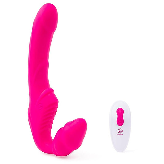 Remote Control Strapless Strap-On Vibrator by Together - Strap On Sextoys