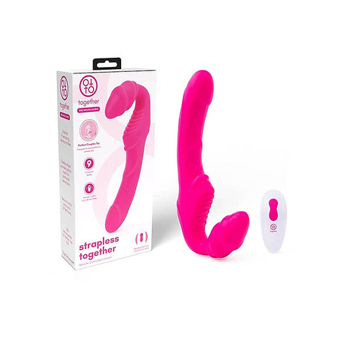 Remote Control Strapless Strap-On Vibrator by Together - Strap On Sextoys