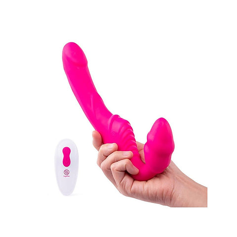 Remote Control Strapless Strap-On Vibrator by Together - Strap On Sextoys
