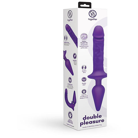 Double Pleasure Dual Ender Dildo and Butt Plug by Together - Vibrating Dildos