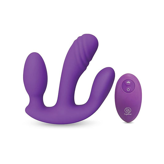 Blended Pleasure Remote Triple-Pronged Vibrator by Together - Remote Control Vibrators