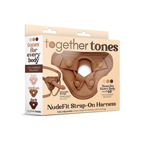 NudeFit Adjustable Unisex Strap-On Harness Set by Together - Strap On Sextoys