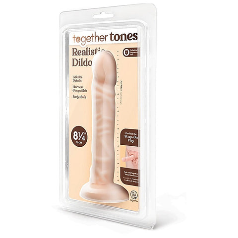 Tones 8.25 Inch Realistic Veined Suction Dildo by Together - Realistic Dildos