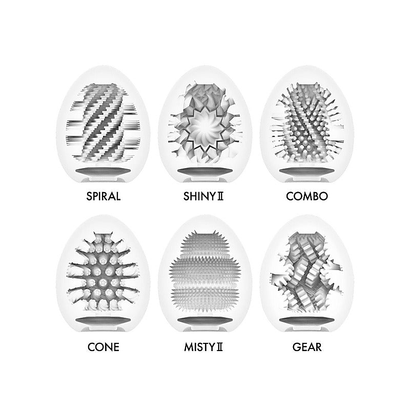Egg Hard Gel 6 Pack Firm Texture Strokers by Tenga - Masturbators and Strokers