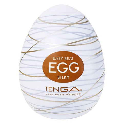 Egg Silky Fine Edge Textured Stroker by Tenga - Masturbators and Strokers