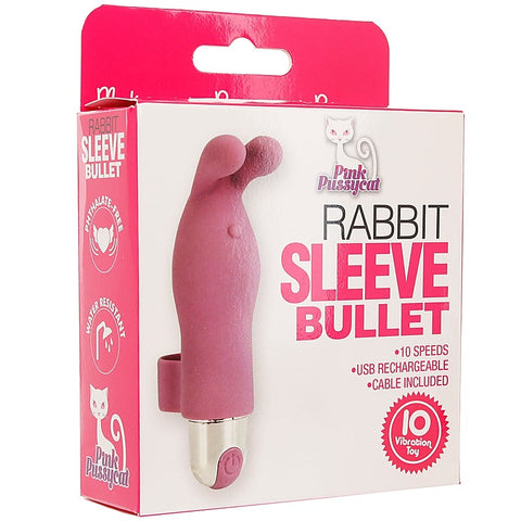 Pink Pussycat Rabbit Sleeve Bullet Vibe by Cousins Group - Bullet Vibrators