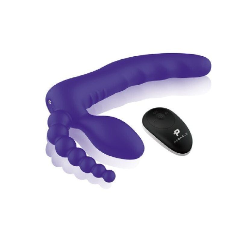 Pegasus 7 Inch Remote DP Strapless Strap-On by Electric EEL - Strap On Sextoys