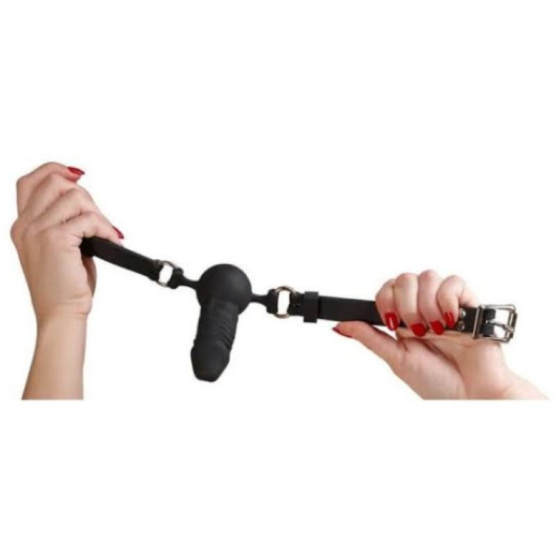 Bad Kitty Silicone Penis Shape Ball Gag by Orion - Bondage Gags and Bits