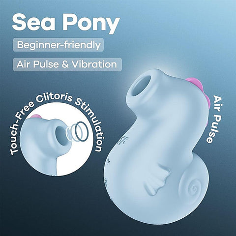 Sea Pony Air Pulse Clitoral Stimulator by Satisfyer - Clit Ticklers and Pulsators