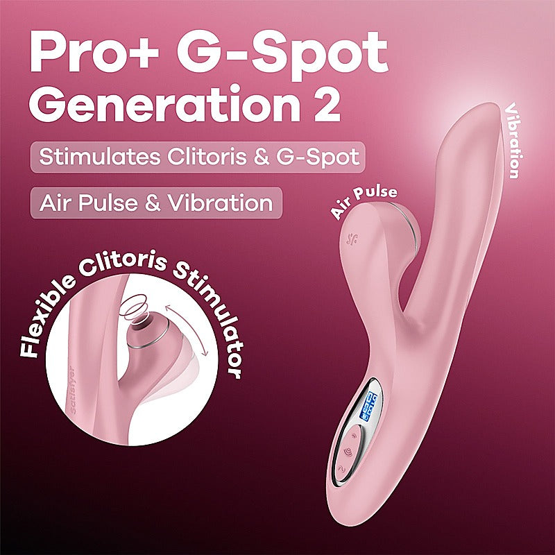 Pro+ G-Spot Air Pulse Rabbit Vibrator by Satisfyer - Rabbit Vibrators