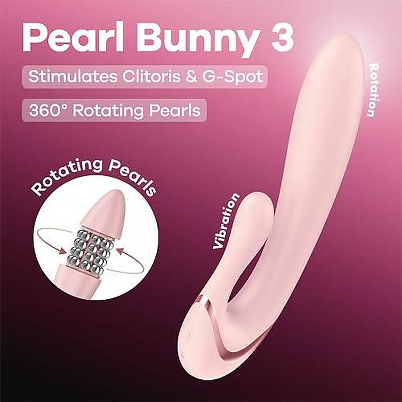 Pearl Bunny 3 Rotating Rabbit Vibrator by Satisfyer - Rabbit Vibrators
