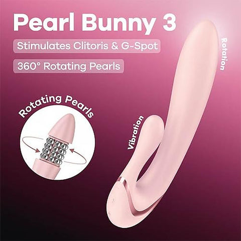 Pearl Bunny 3 Rotating Rabbit Vibrator by Satisfyer - Rabbit Vibrators