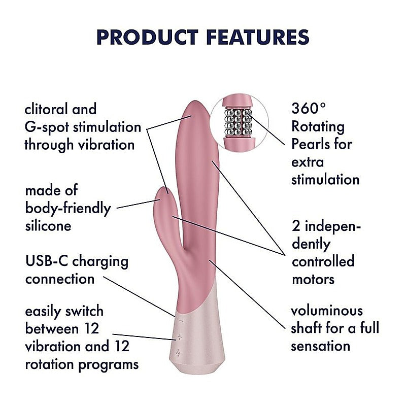 Pearl Bunny 1 Rotating Rabbit Vibrator by Satisfyer - Rabbit Vibrators
