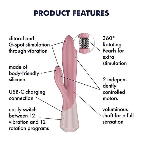 Pearl Bunny 1 Rotating Rabbit Vibrator by Satisfyer - Rabbit Vibrators