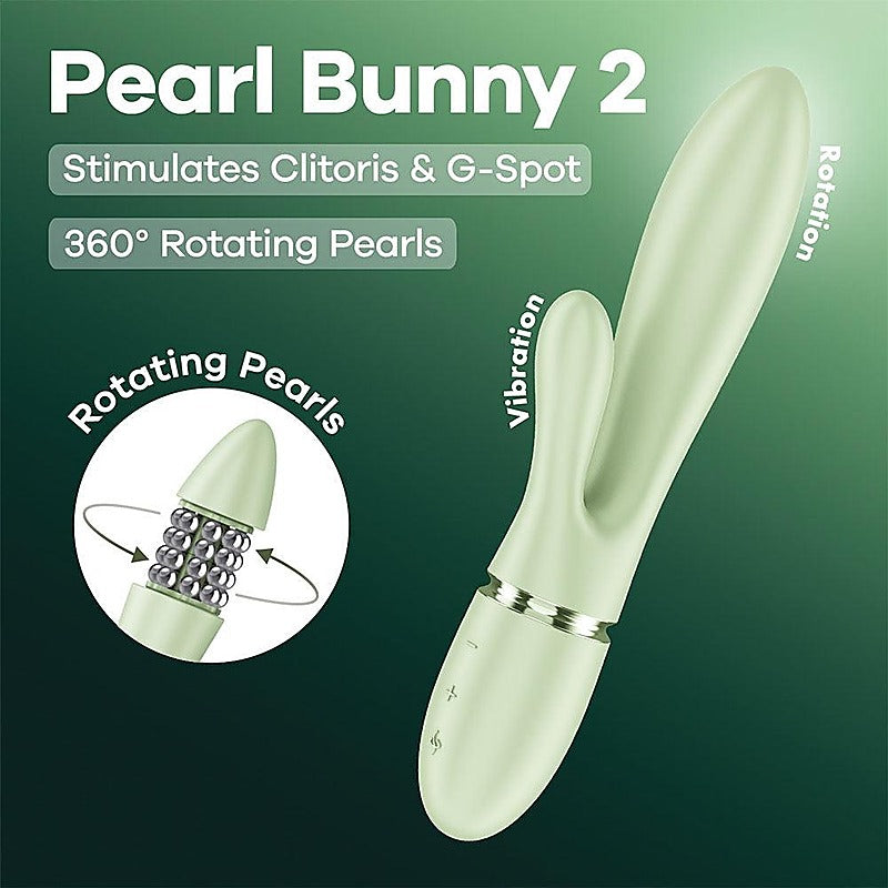 Pearl Bunny 2 Rotating Rabbit Vibrator by Satisfyer - Rabbit Vibrators
