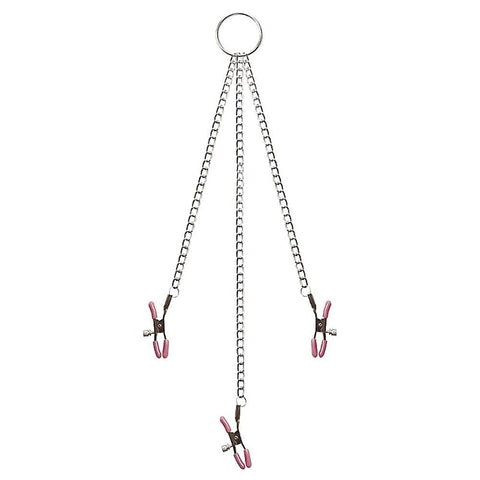 Chain Me Up Nipple & Clitoral Clamps by Adam & Eve - Nipple and Clit Clamps