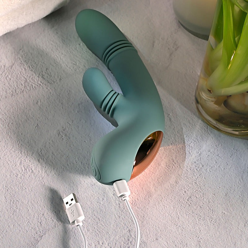 Rub Me Tender Thrusting Rabbit Vibrator by Evolved - Rabbit Vibrators