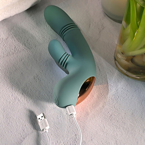 Rub Me Tender Thrusting Rabbit Vibrator by Evolved - Rabbit Vibrators
