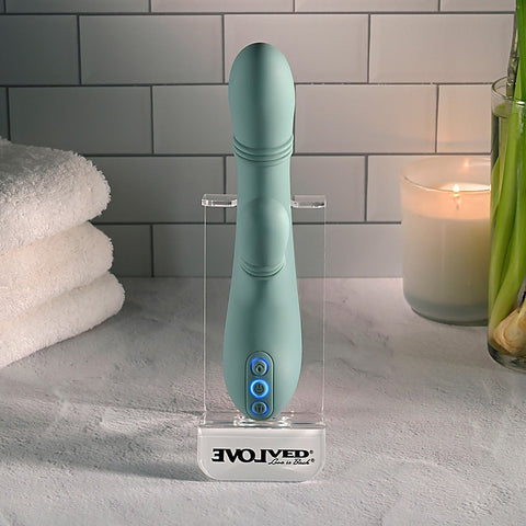 Rub Me Tender Thrusting Rabbit Vibrator by Evolved - Rabbit Vibrators