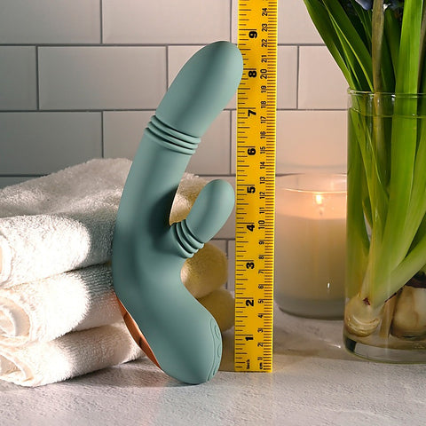 Rub Me Tender Thrusting Rabbit Vibrator by Evolved - Rabbit Vibrators