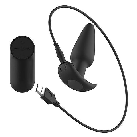Silicone Vibrating Butt Plug with Remote by Passion Play - Butt Plugs