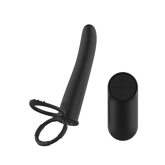 Vibrating Double Penetrator with Remote by Passion Play - Vibrating Cock Rings