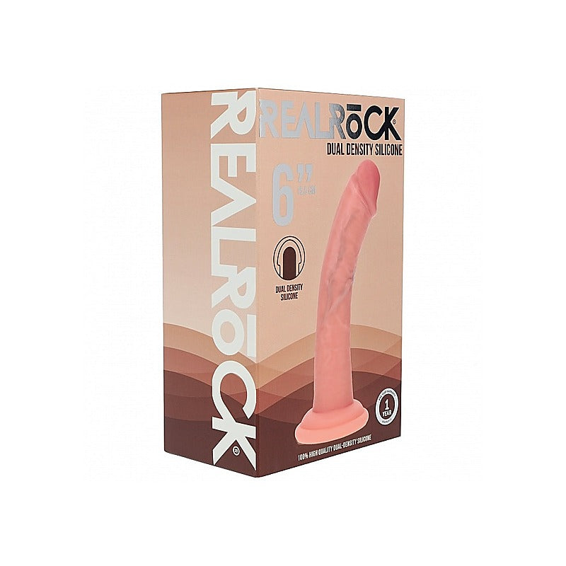 REALROCK 6in Curved Dual Density Dildo by Shots Toys - Realistic Dildos